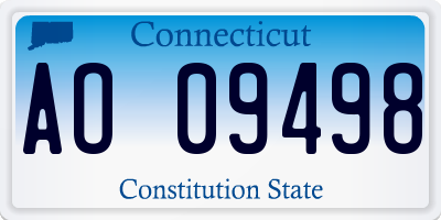 CT license plate AO09498