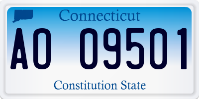 CT license plate AO09501
