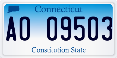 CT license plate AO09503