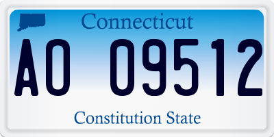 CT license plate AO09512