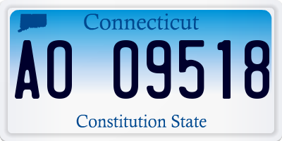 CT license plate AO09518