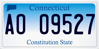 CT license plate AO09527