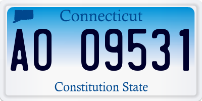 CT license plate AO09531