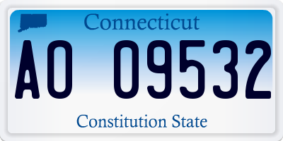 CT license plate AO09532