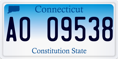 CT license plate AO09538