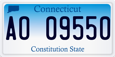 CT license plate AO09550