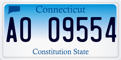 CT license plate AO09554