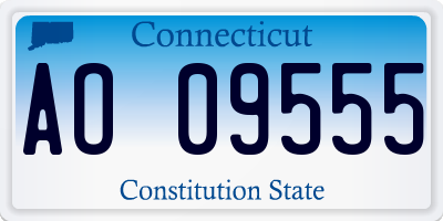 CT license plate AO09555
