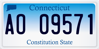 CT license plate AO09571