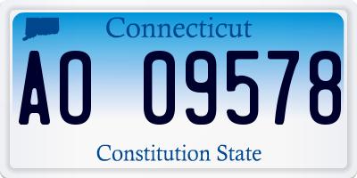 CT license plate AO09578