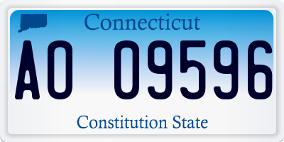 CT license plate AO09596