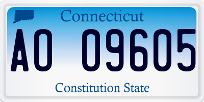 CT license plate AO09605