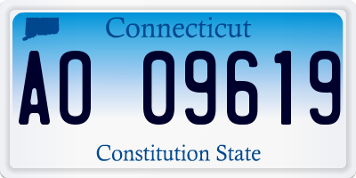 CT license plate AO09619