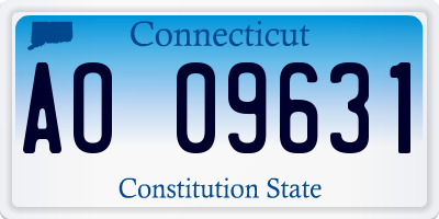 CT license plate AO09631