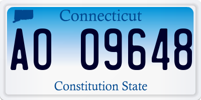 CT license plate AO09648