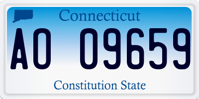 CT license plate AO09659