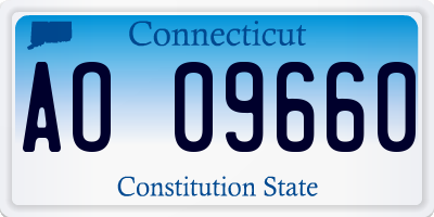 CT license plate AO09660