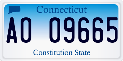 CT license plate AO09665