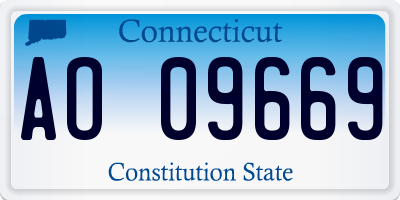 CT license plate AO09669
