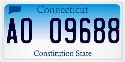 CT license plate AO09688