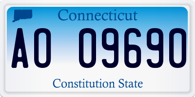CT license plate AO09690