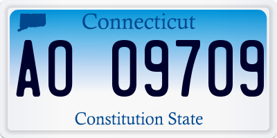 CT license plate AO09709