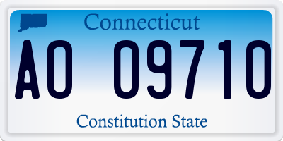 CT license plate AO09710