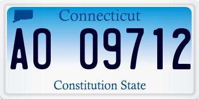 CT license plate AO09712