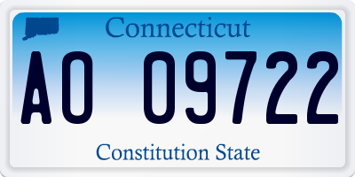 CT license plate AO09722