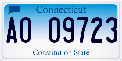 CT license plate AO09723