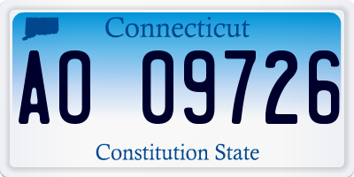 CT license plate AO09726