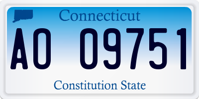 CT license plate AO09751