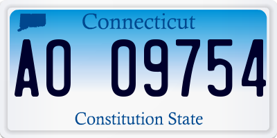 CT license plate AO09754