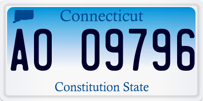 CT license plate AO09796