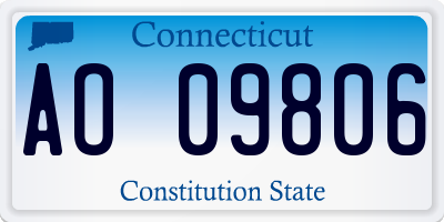 CT license plate AO09806