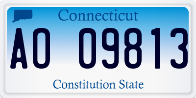CT license plate AO09813