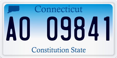 CT license plate AO09841