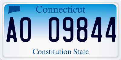 CT license plate AO09844