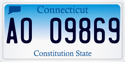 CT license plate AO09869