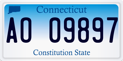 CT license plate AO09897