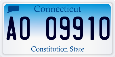 CT license plate AO09910