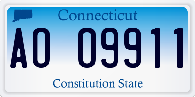 CT license plate AO09911