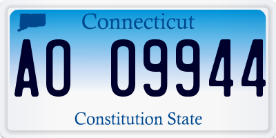 CT license plate AO09944