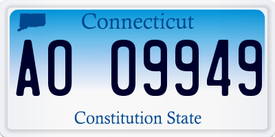 CT license plate AO09949