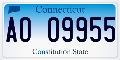 CT license plate AO09955