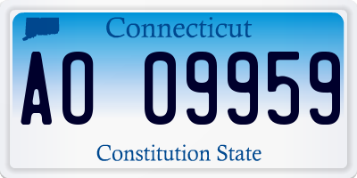 CT license plate AO09959