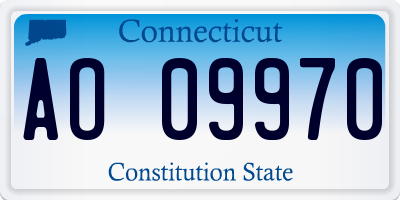 CT license plate AO09970