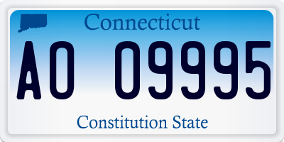 CT license plate AO09995