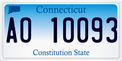 CT license plate AO10093