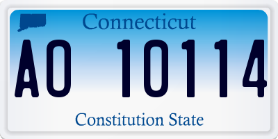 CT license plate AO10114